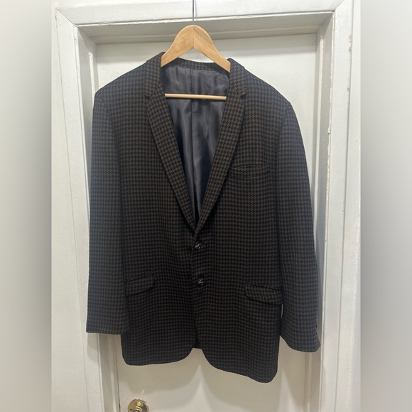 Vintage Ratner Sport Coat Blazer 50s 100% CashmereJacket Mens Houndstooth VTG